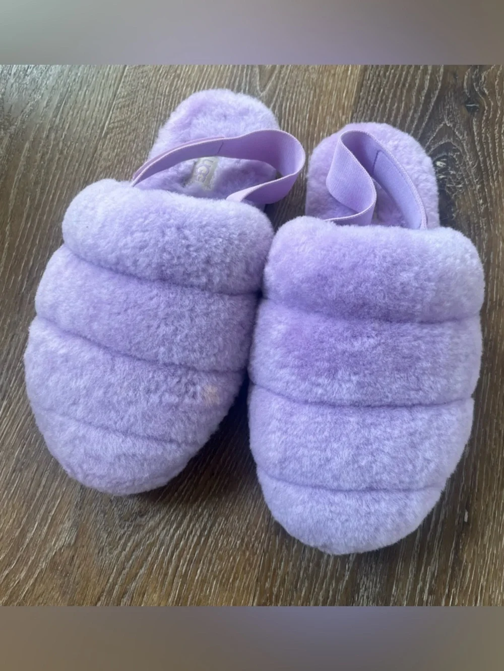 UGG Super Fluff Slipper Sandal Lilac Bloom - Picture 6 of 7